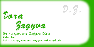 dora zagyva business card